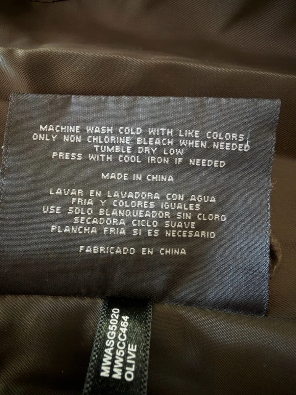 Marc New York Quilted Dark Olive Green Jacket